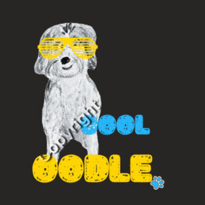 New to the pack is White Cool  Oodle he's  Spreading the LOVE OOdle PAWn Style -  mens fitted T shirt  Design