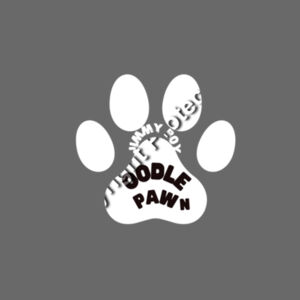 COOL COLOURS UNISEX T SHIRT HEAPS OF OODLE PAWn STYLE WITH WHITE PAW   Design